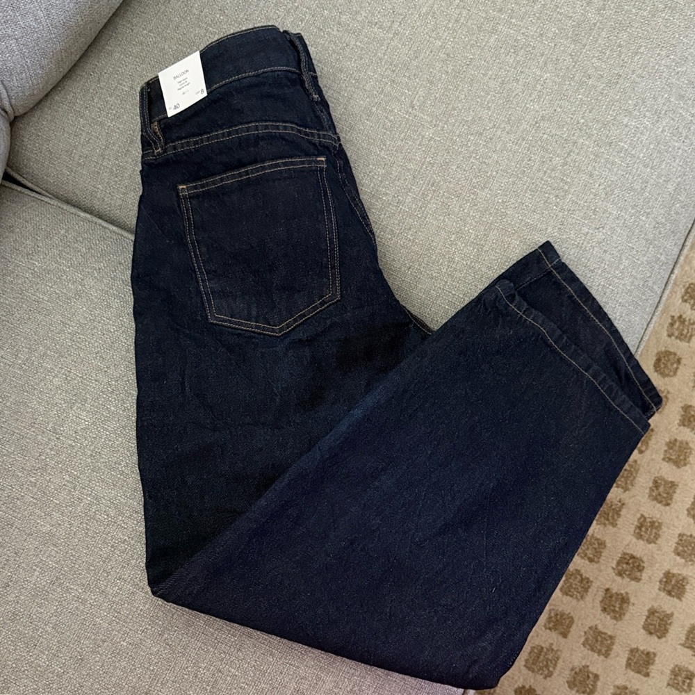 Mango Dark Indigo Straight Leg Jeans